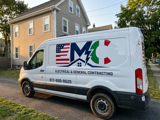 EMC service van parked and ready in a Greater Boston driveway