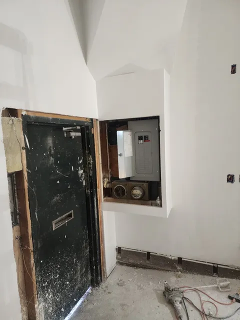 Old panel out. New panel in.